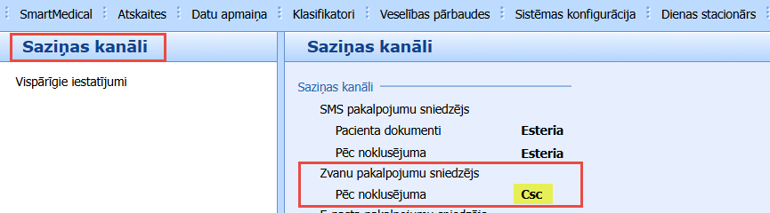 Saziņas kanāli - Csc