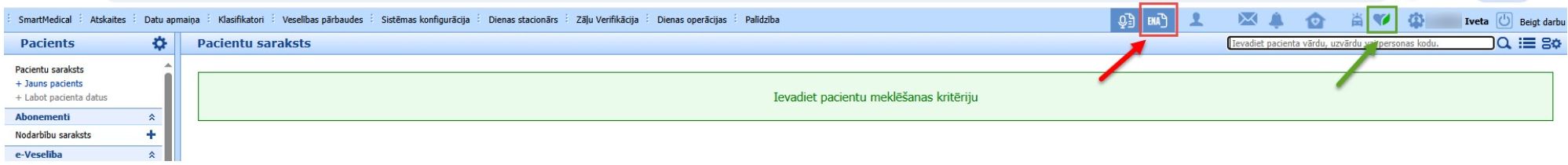 ENA ikoniņa navigācijā